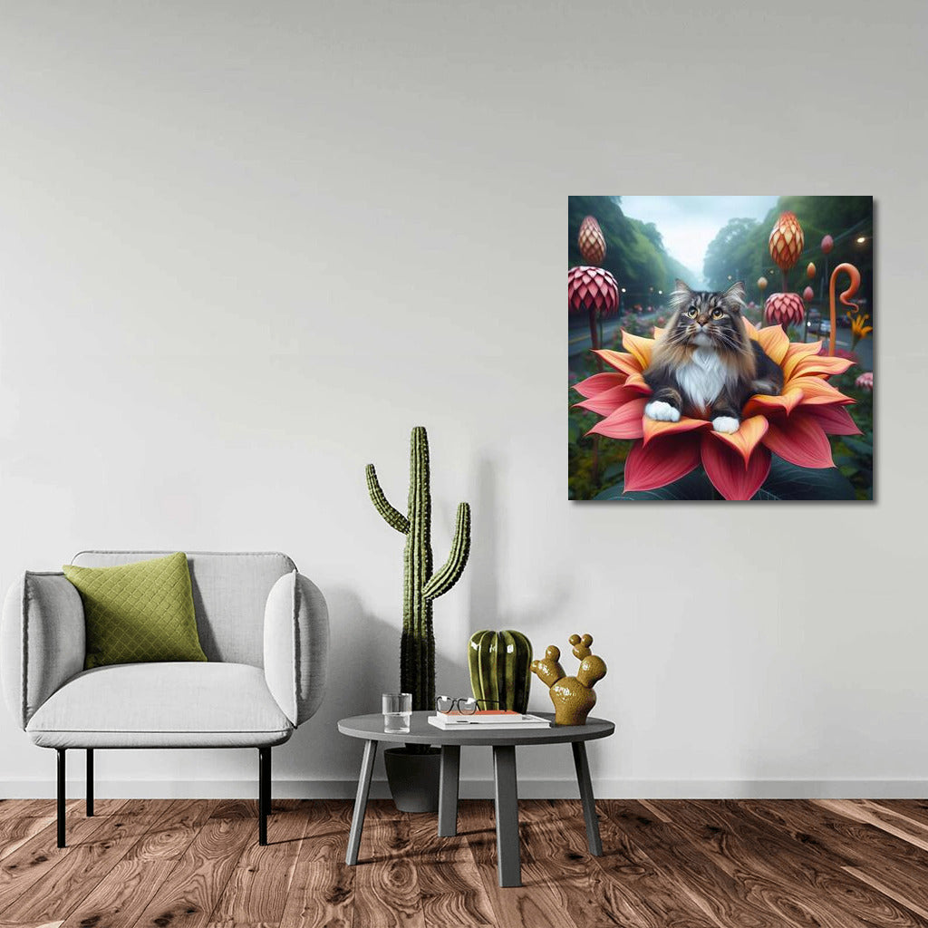 The Norwegian Forest Cat's Journey on the Flower Ship