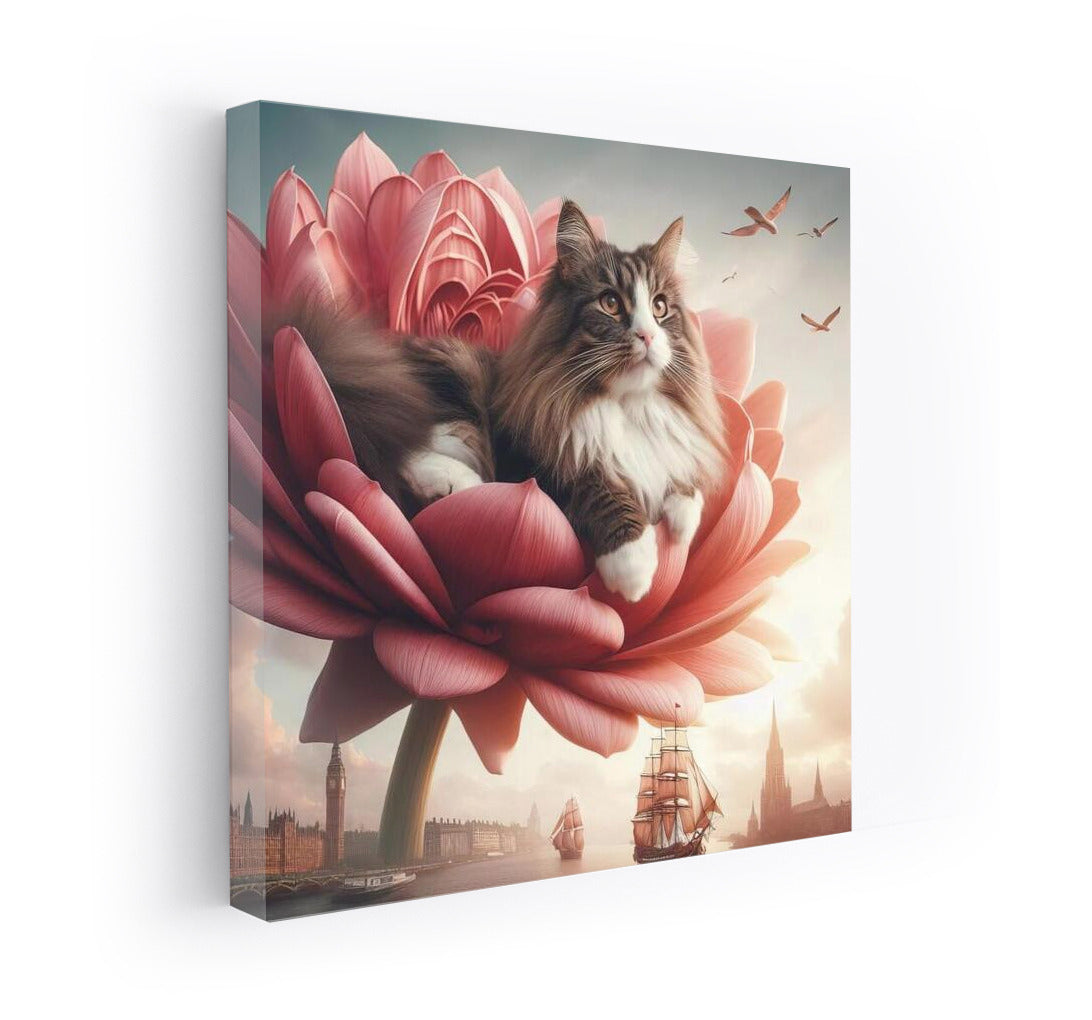The Norwegian Forest Cat's Journey on the Flower Ship