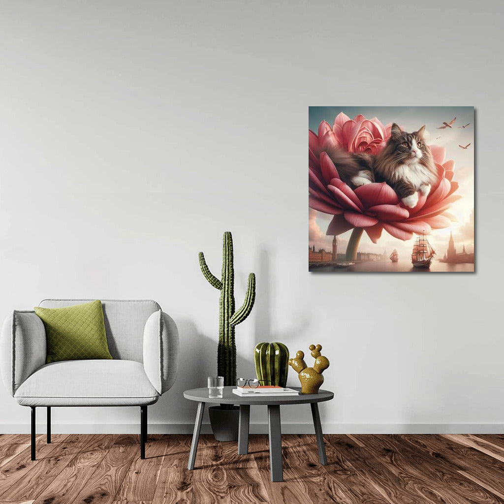 The Norwegian Forest Cat's Journey on the Flower Ship