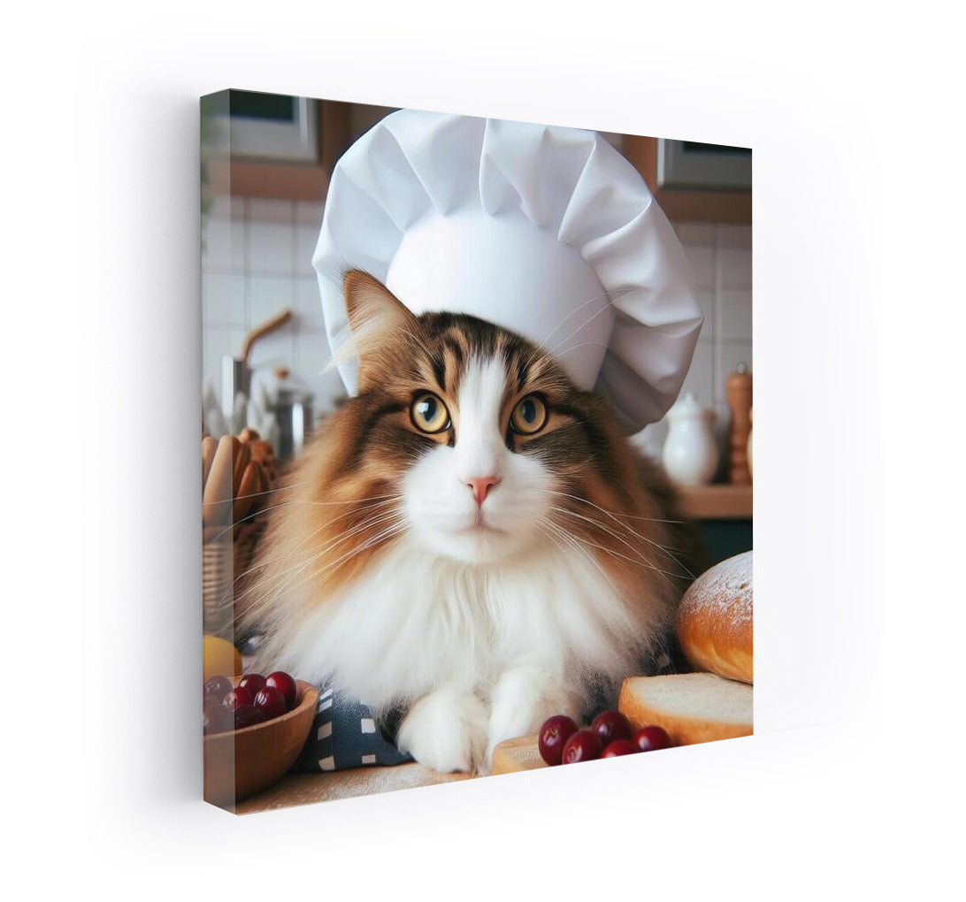 Norwegian Forest Cat Chef: Culinary Master in the Kitchen