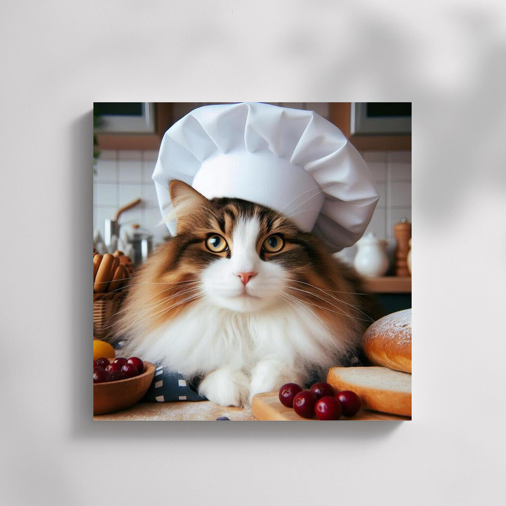 Norwegian Forest Cat Chef: Culinary Master in the Kitchen