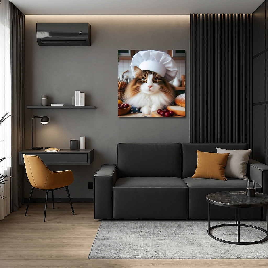 Norwegian Forest Cat Chef: Culinary Master in the Kitchen