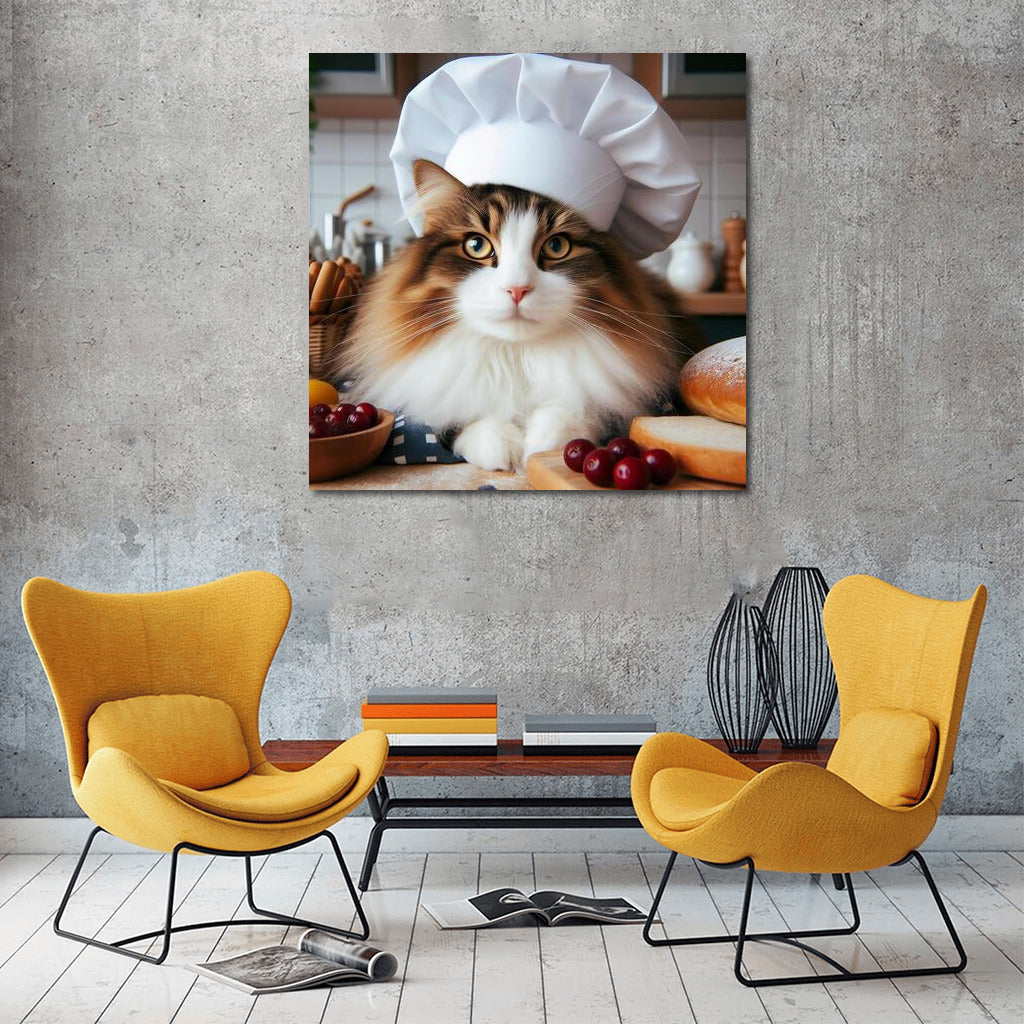 Norwegian Forest Cat Chef: Culinary Master in the Kitchen