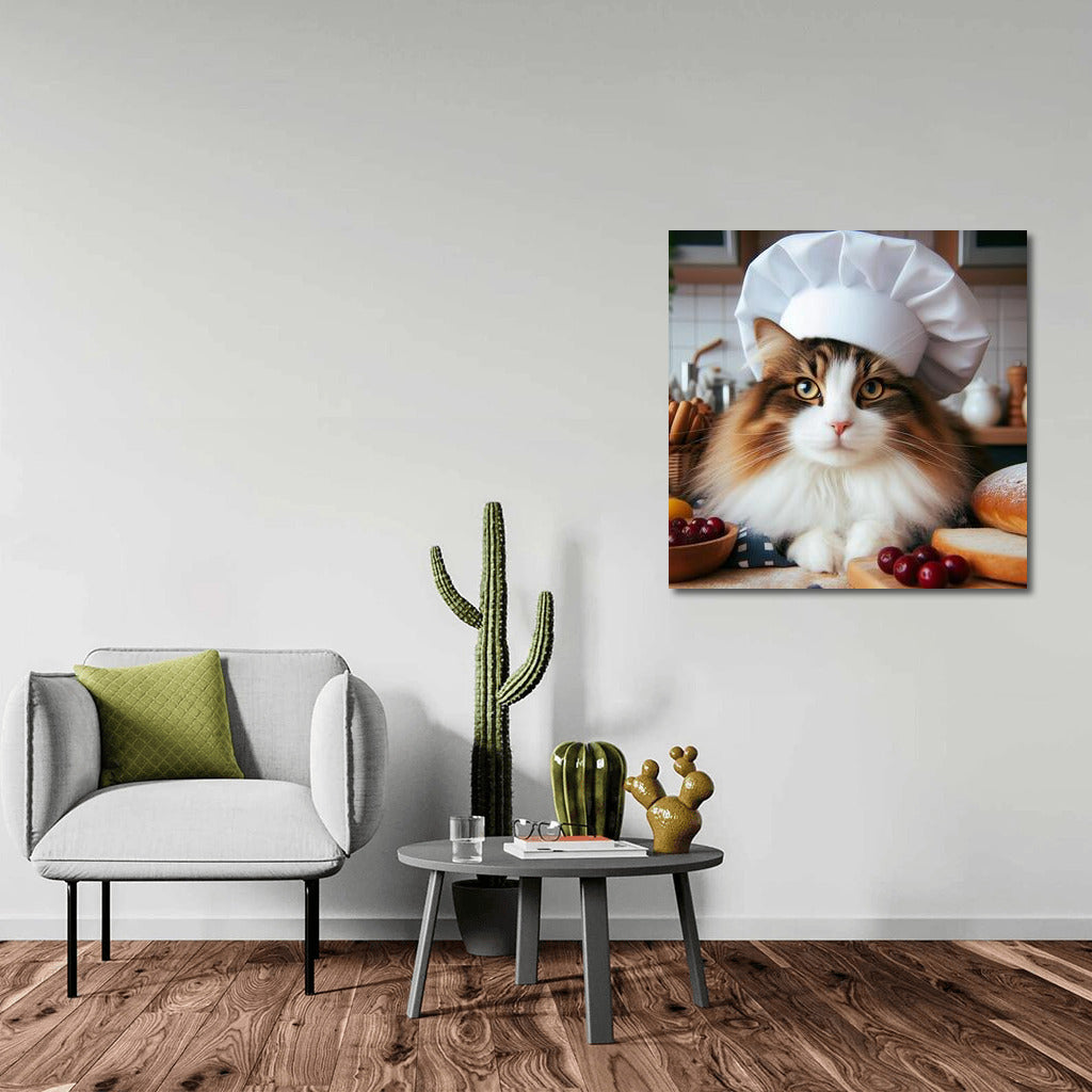 Norwegian Forest Cat Chef: Culinary Master in the Kitchen
