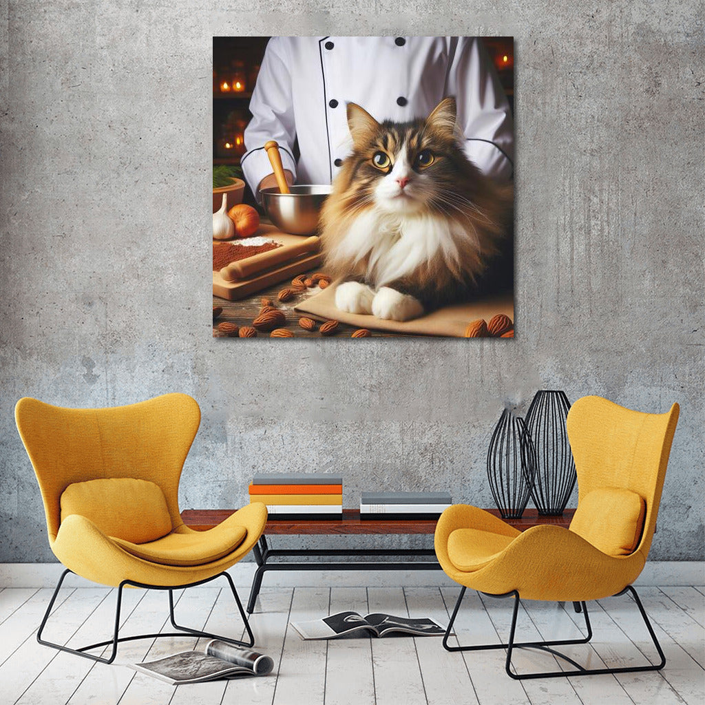 Norwegian Forest Cat Chef: Charm for Your Interior