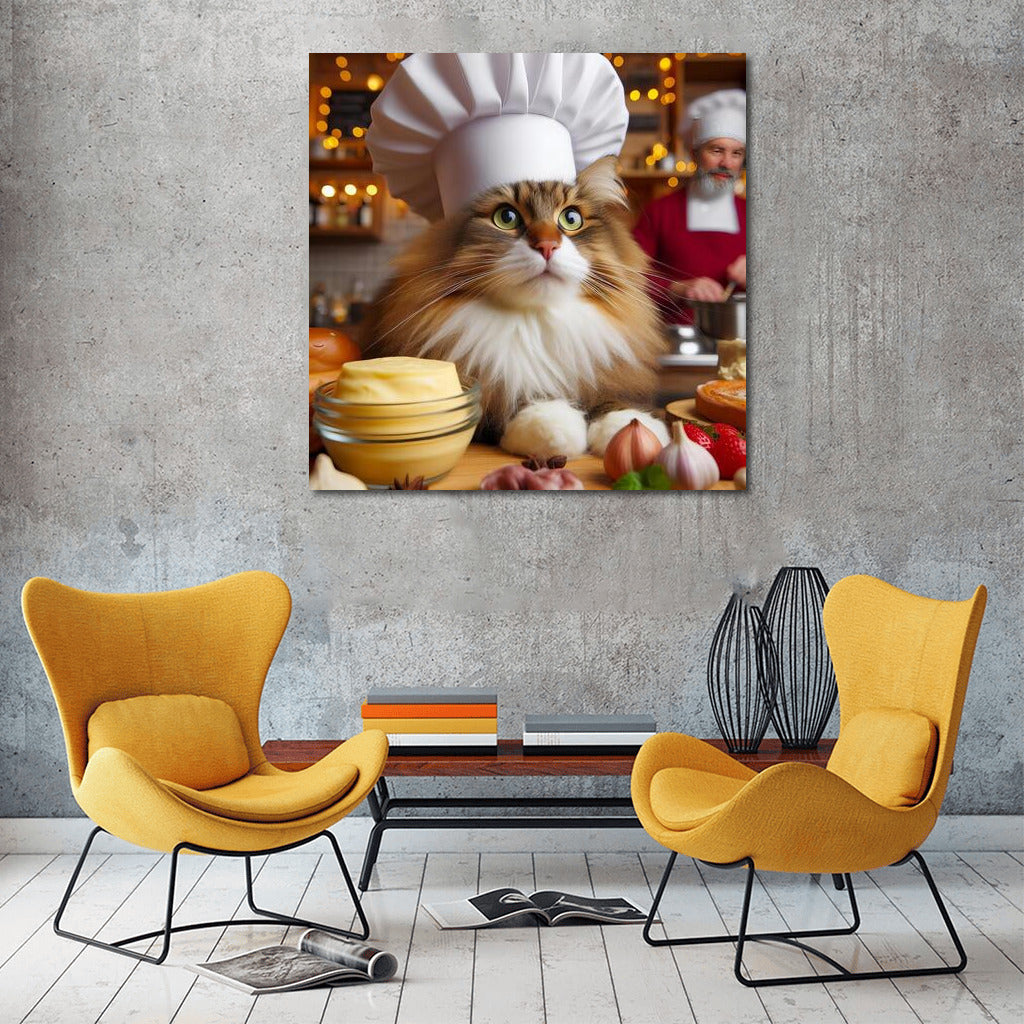 Norwegian Wood Culinary Master: Fluffy Cat Chef for Gourmets