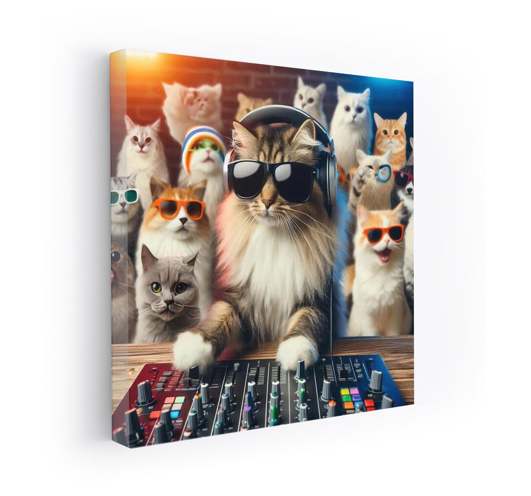 Norwegian Forest Cat DJ at the Booth: Musical Atmosphere for Your Walls