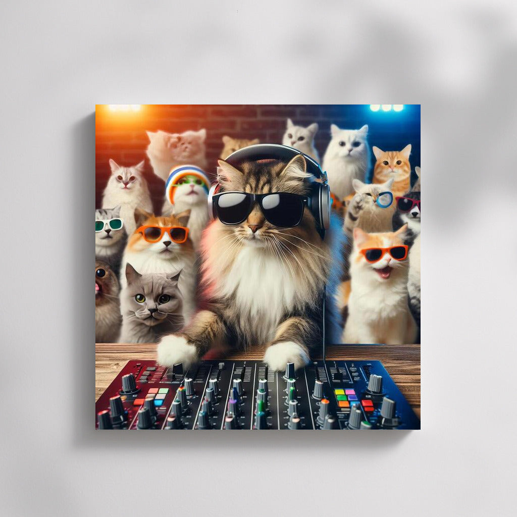 Norwegian Forest Cat DJ at the Booth: Musical Atmosphere for Your Walls