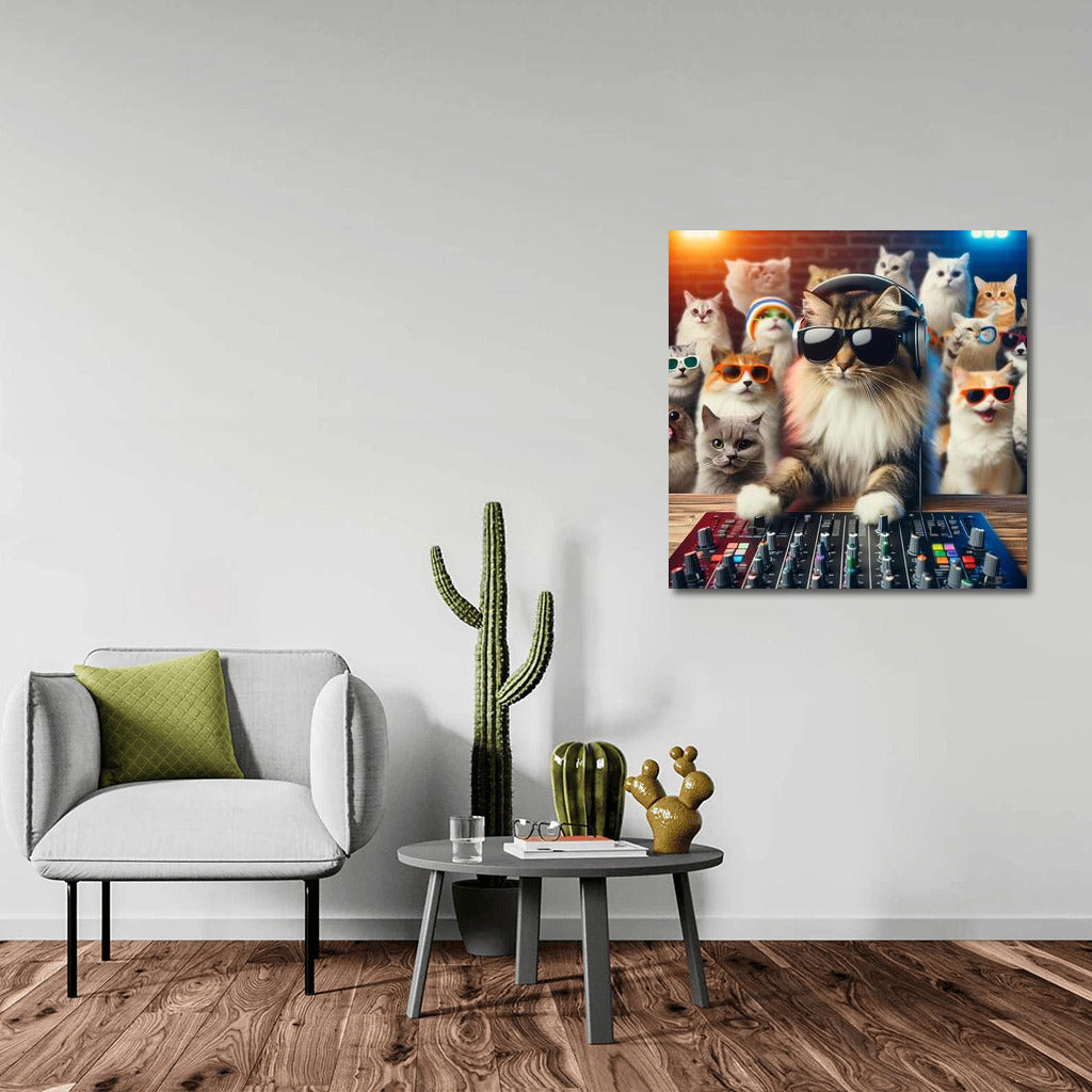 Norwegian Forest Cat DJ at the Booth: Musical Atmosphere for Your Walls