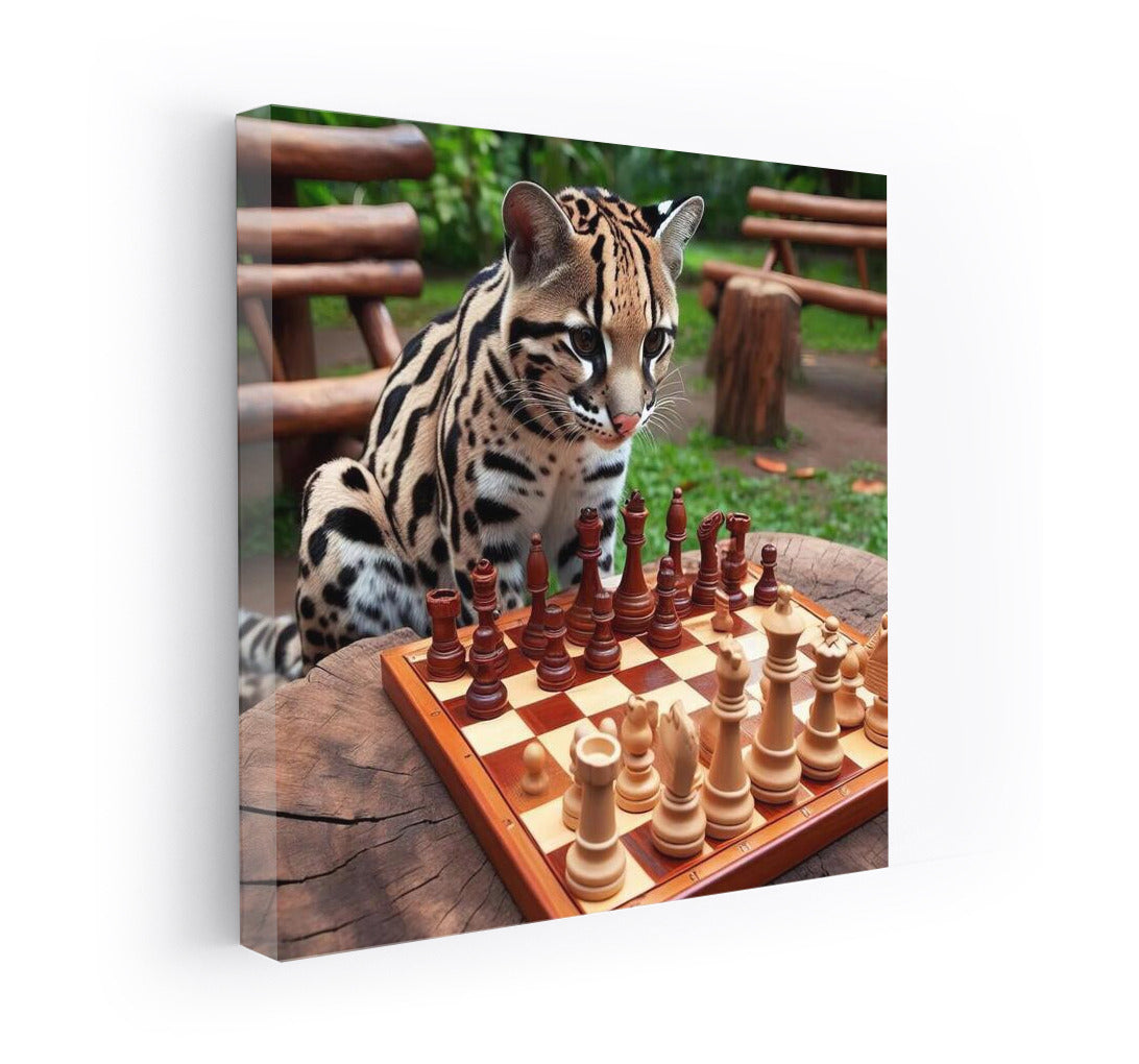Chess Ocelot in the Park: The Magic of Nature and Intelligence