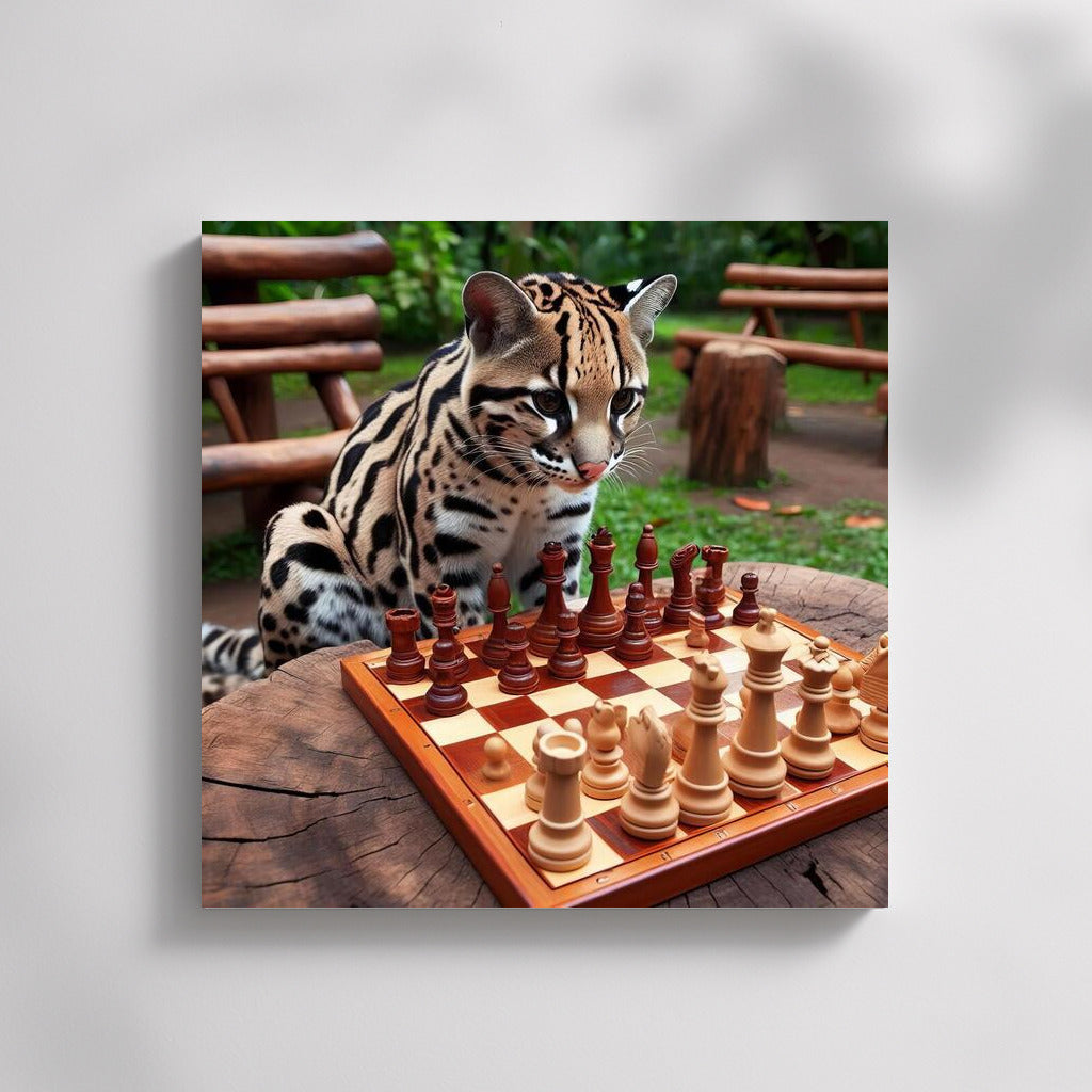 Chess Ocelot in the Park: The Magic of Nature and Intelligence