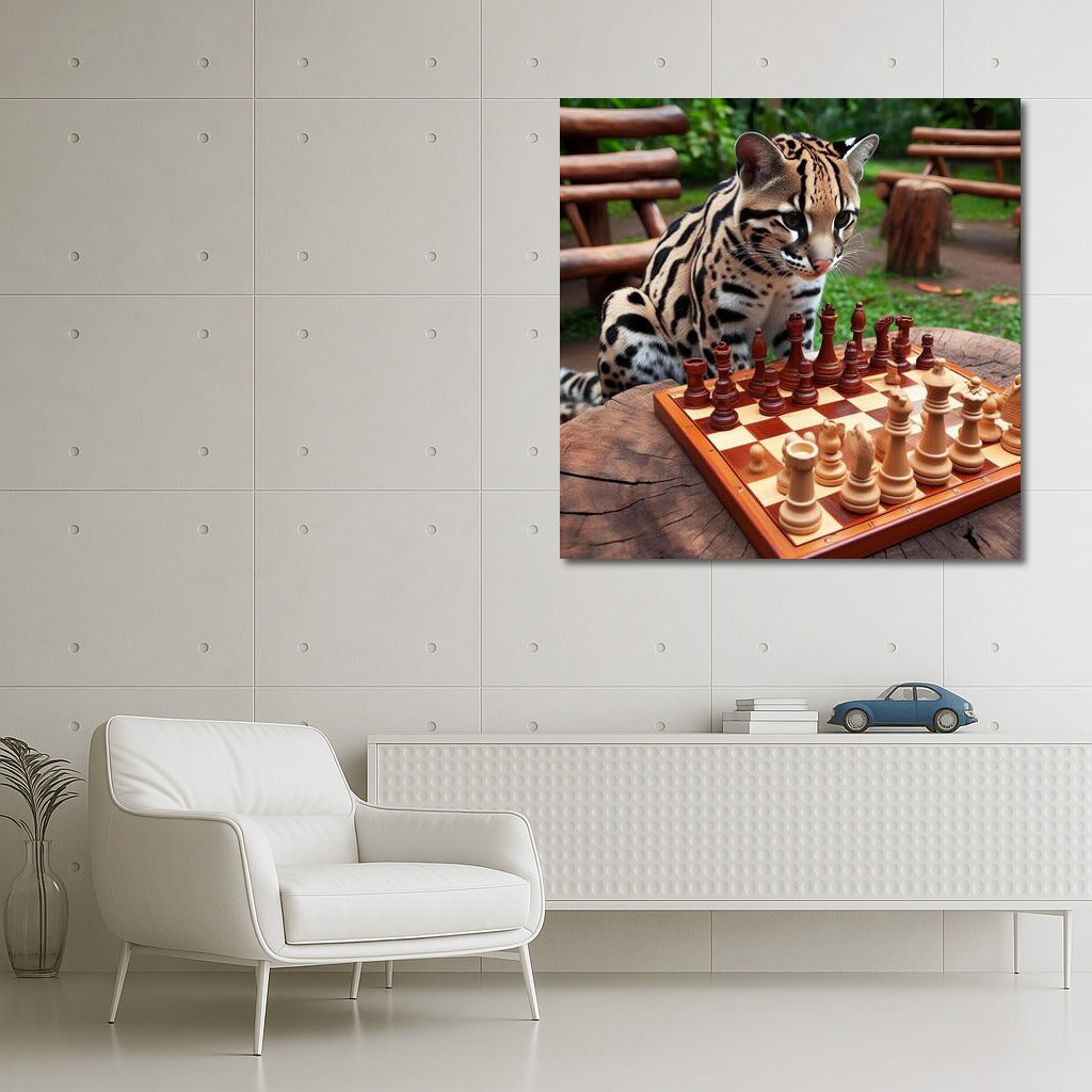 Chess Ocelot in the Park: The Magic of Nature and Intelligence