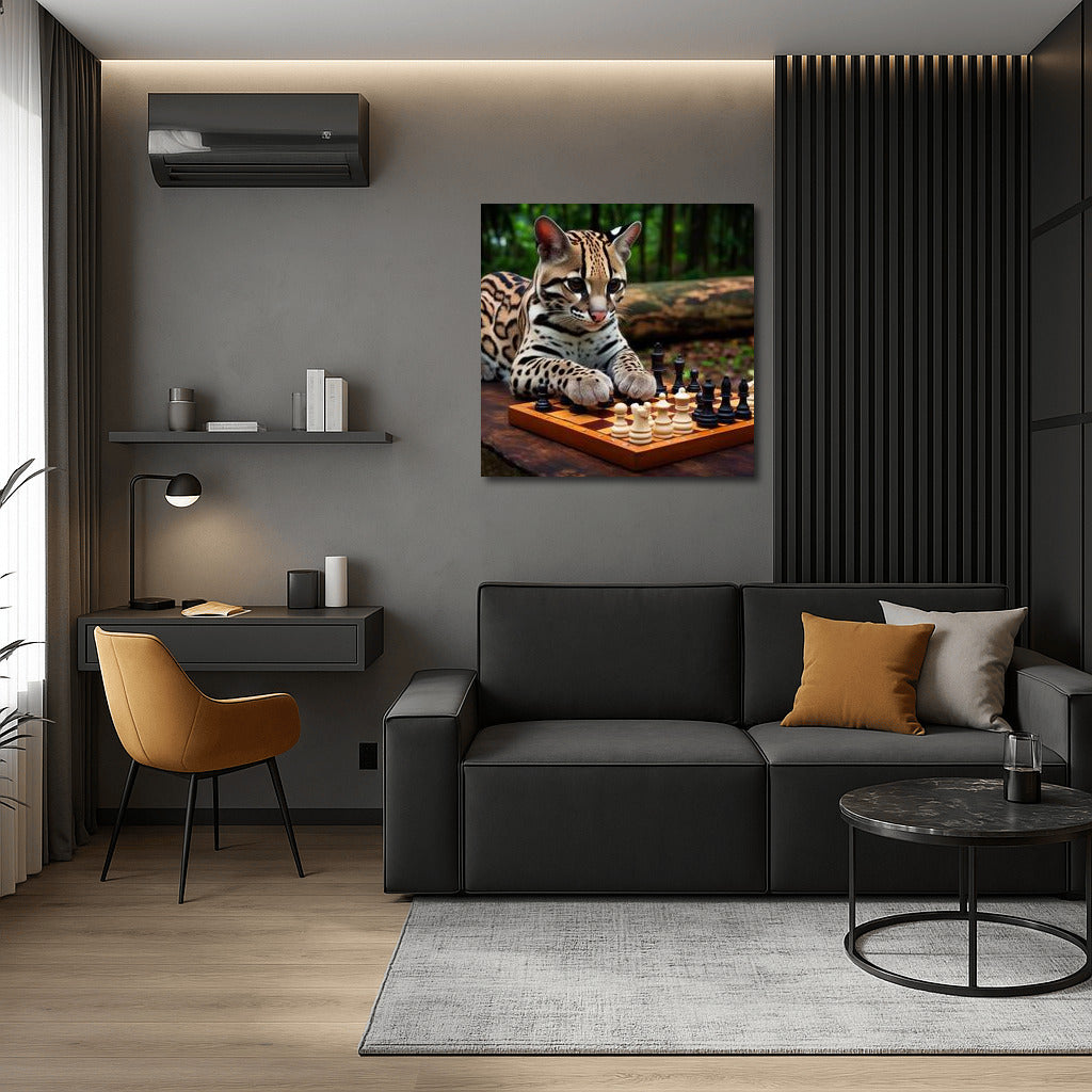 Chess Ocelot in the Park: A Playful Accent for the Interior