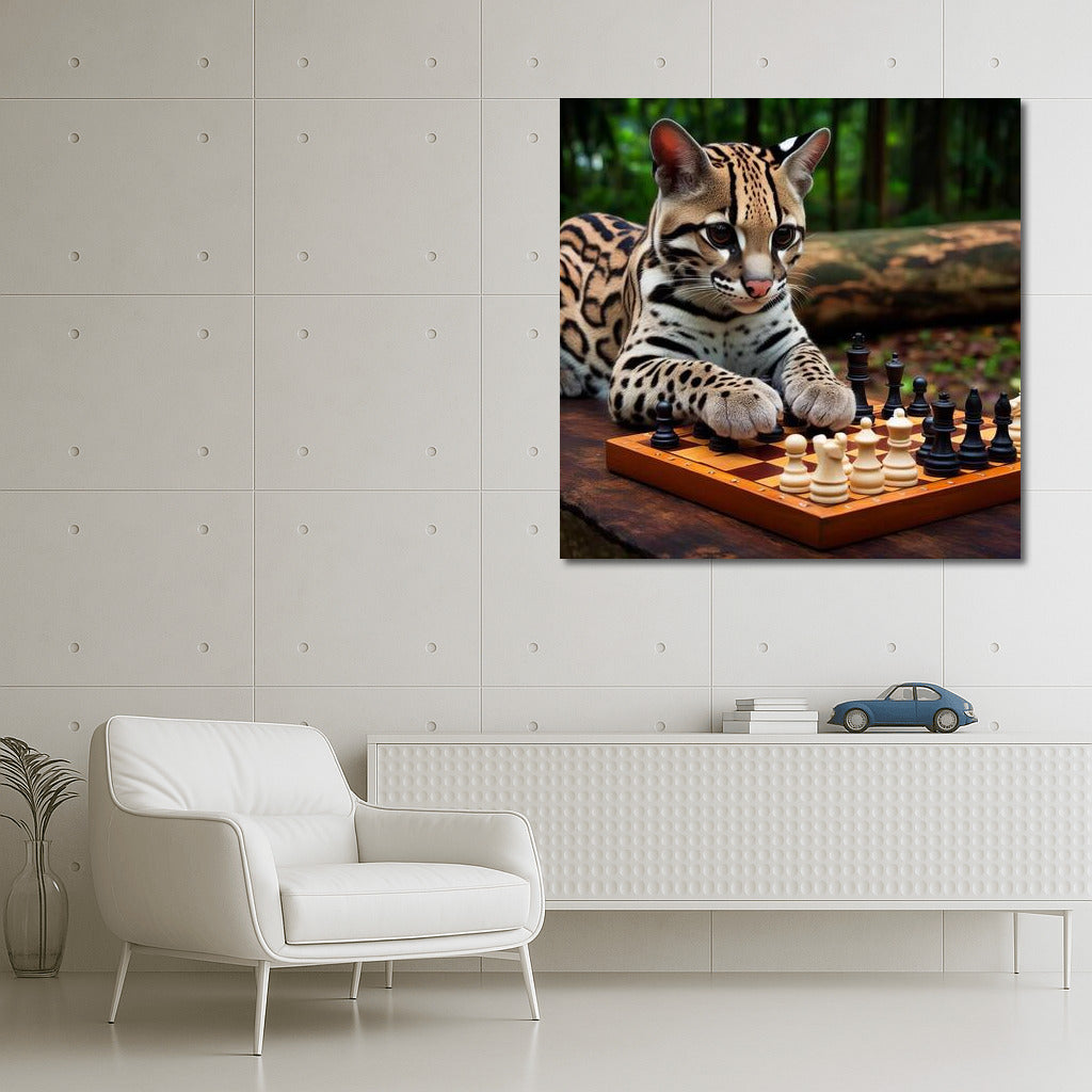 Chess Ocelot in the Park: A Playful Accent for the Interior