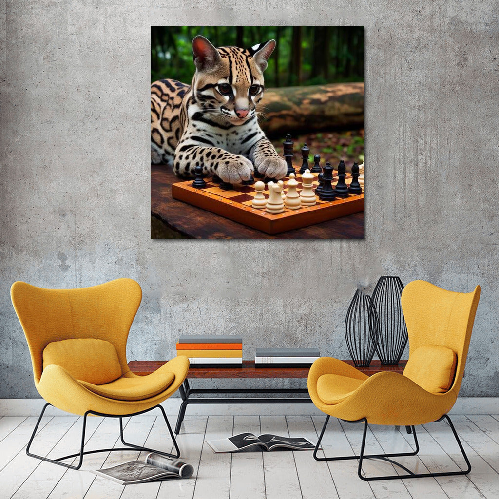 Chess Ocelot in the Park: A Playful Accent for the Interior