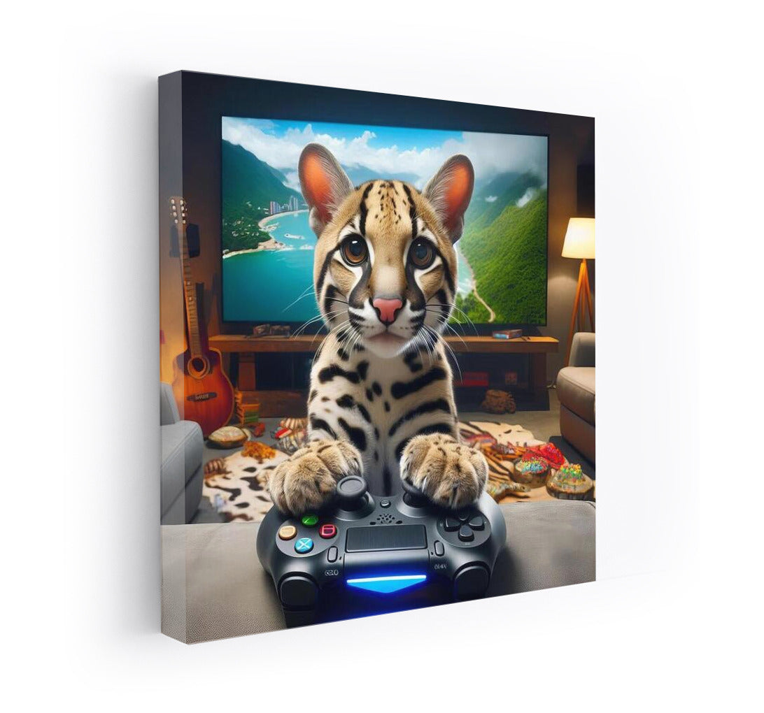 Ocelot Gaming Home Theater: Gaming Coziness for Cat and Video Game Fans