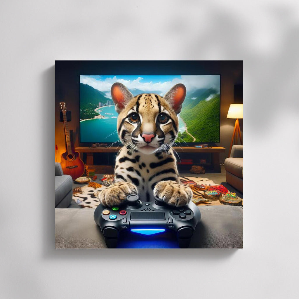Ocelot Gaming Home Theater: Gaming Coziness for Cat and Video Game Fans