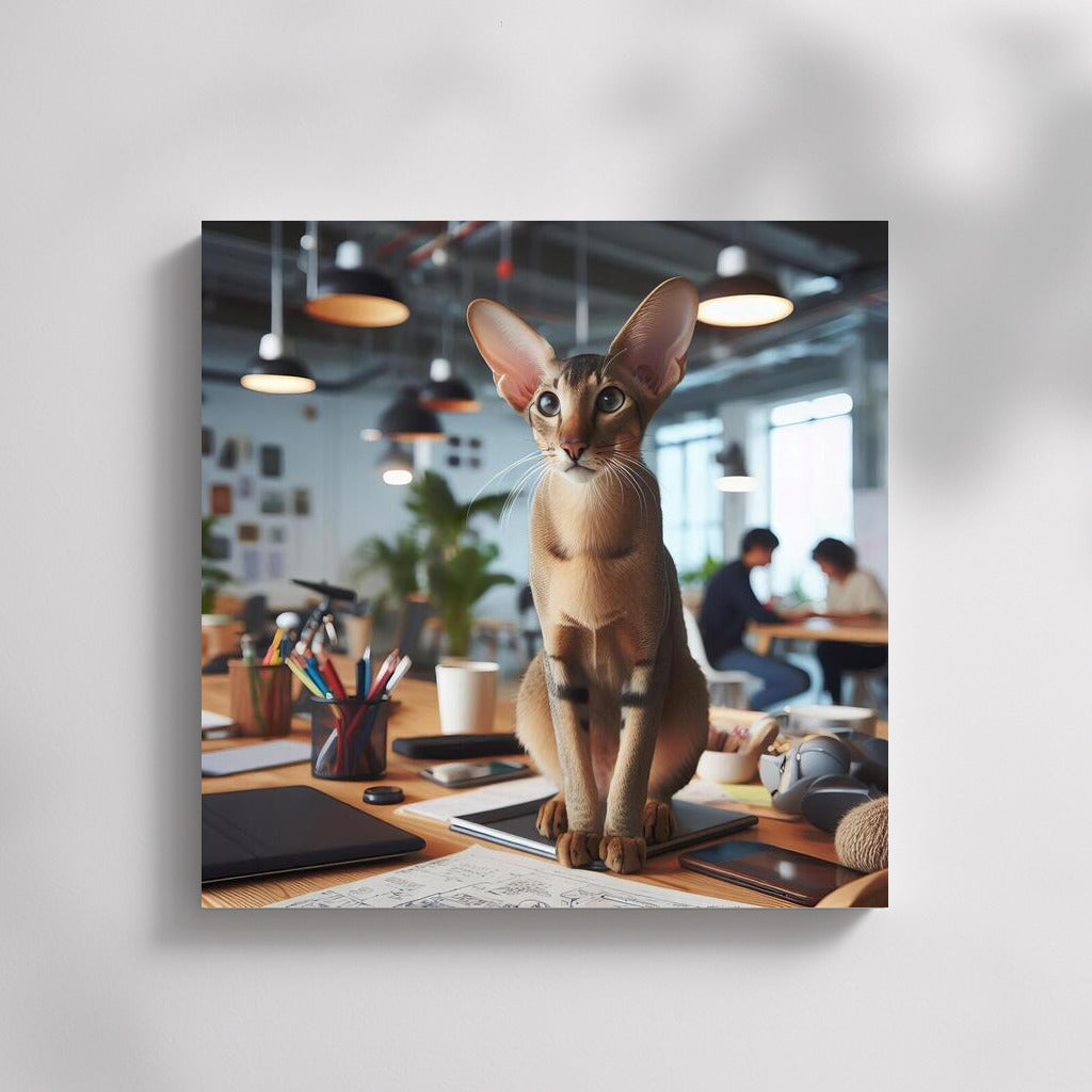 Cat Chic: Oriental Shorthair in Coworking