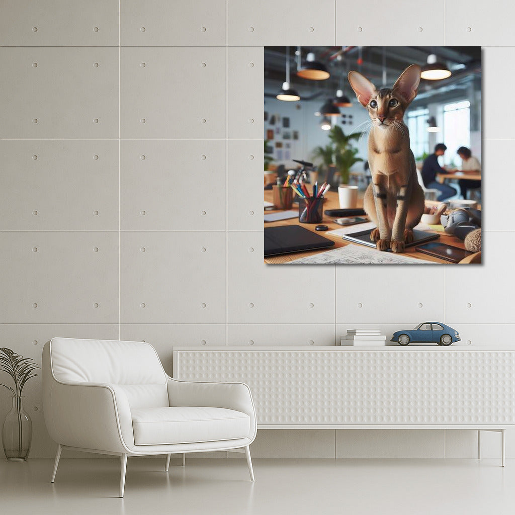 Cat Chic: Oriental Shorthair in Coworking