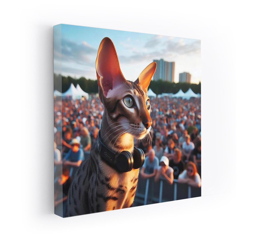 Oriental Shorthair Cat at Open Concert: Musical Elegance