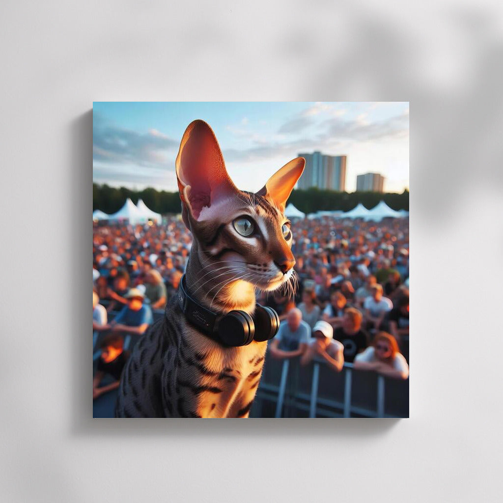 Oriental Shorthair Cat at Open Concert: Musical Elegance