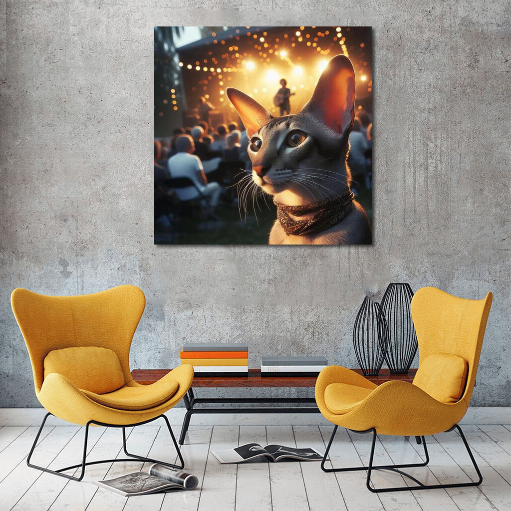 Oriental Shorthair Cat at Open Air Concert