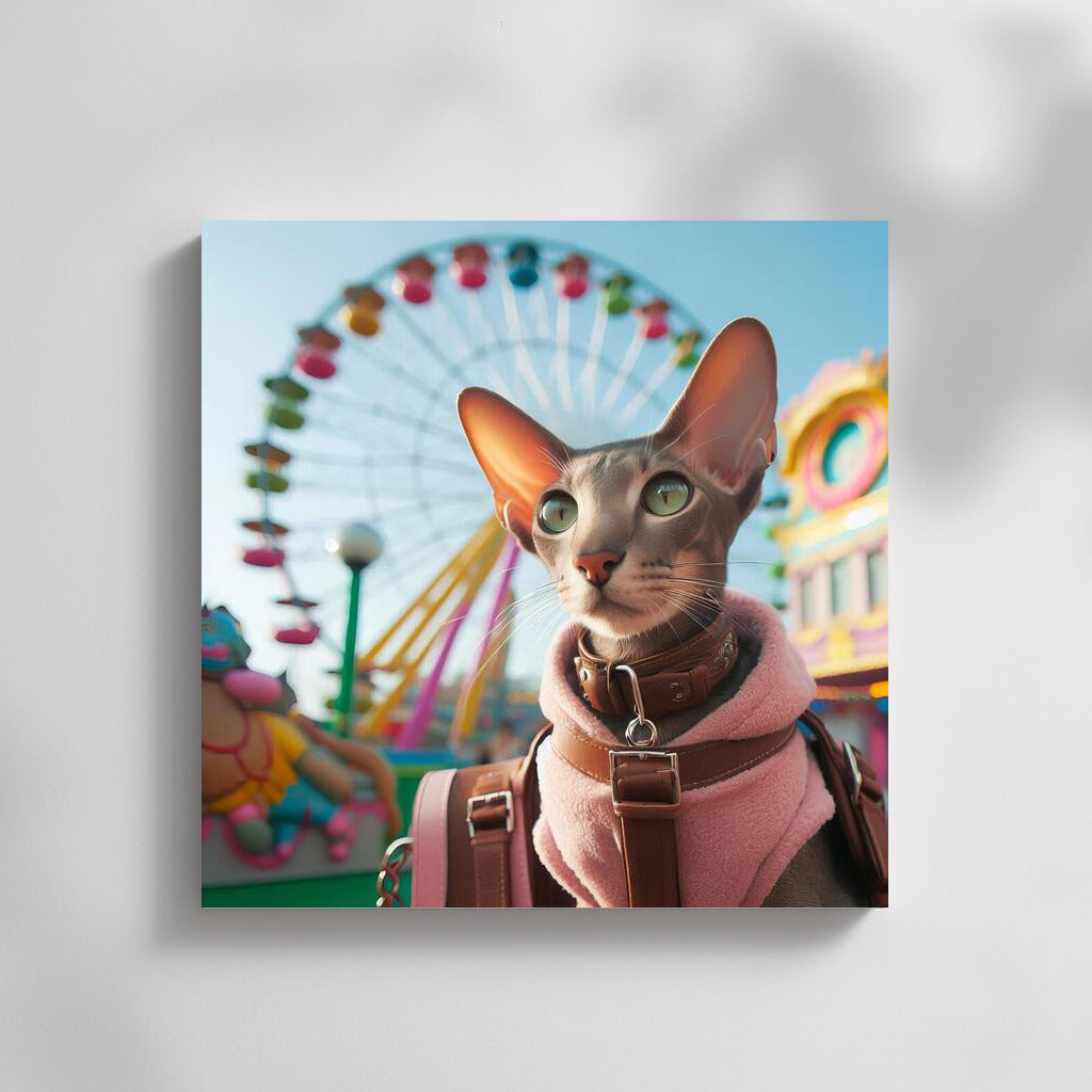 Oriental Shorthair in the Amusement Park: Exotic Charm for Your Interior