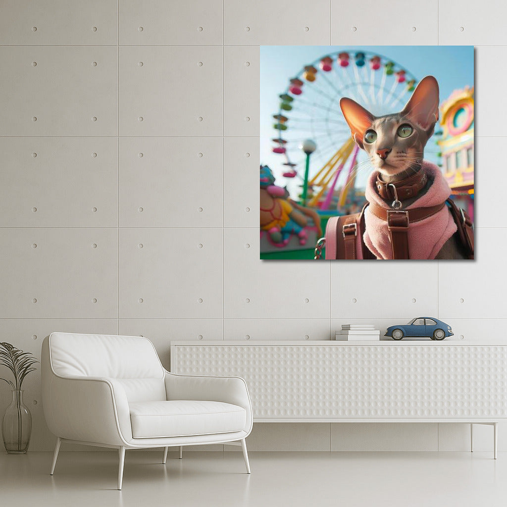 Oriental Shorthair in the Amusement Park: Exotic Charm for Your Interior