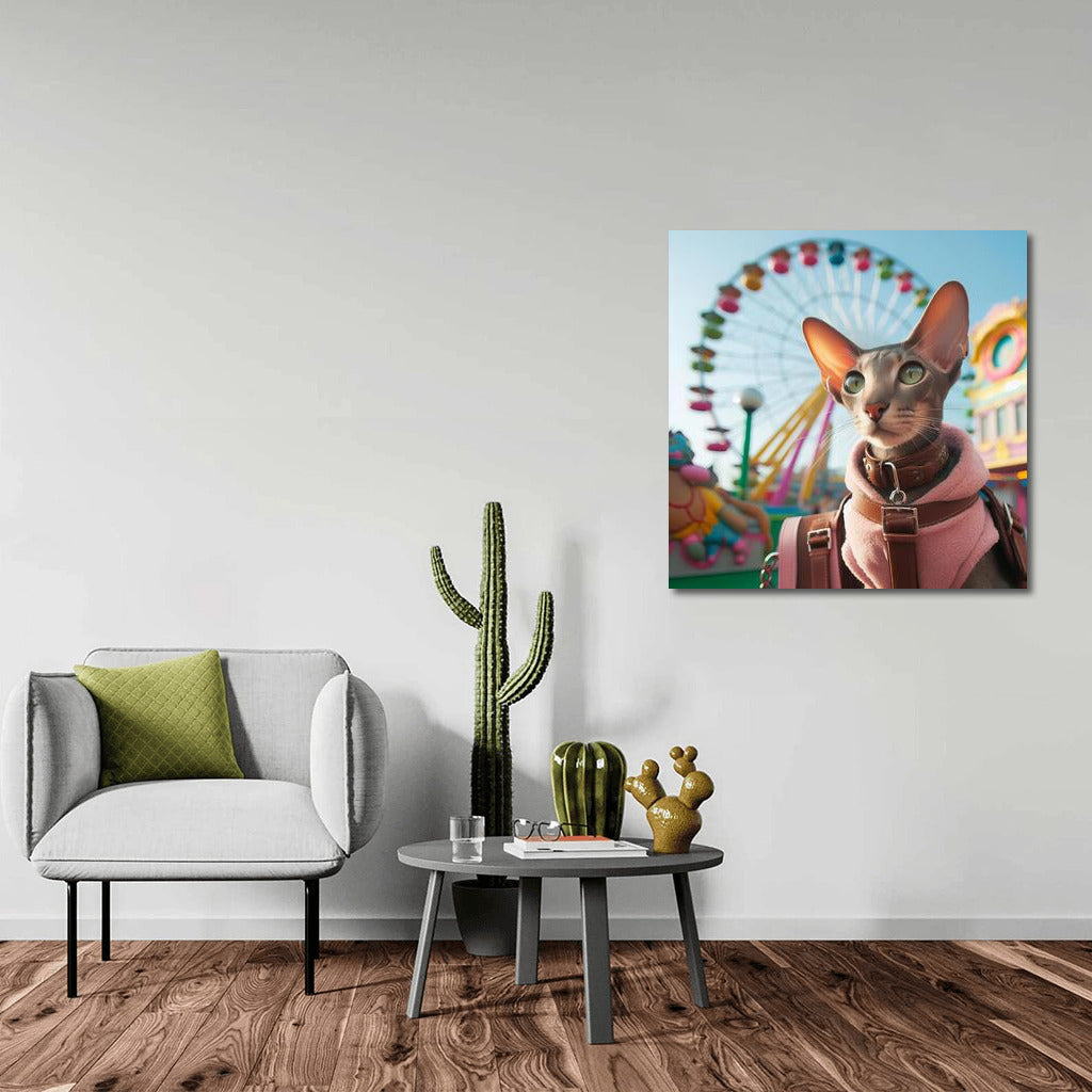 Oriental Shorthair in the Amusement Park: Exotic Charm for Your Interior