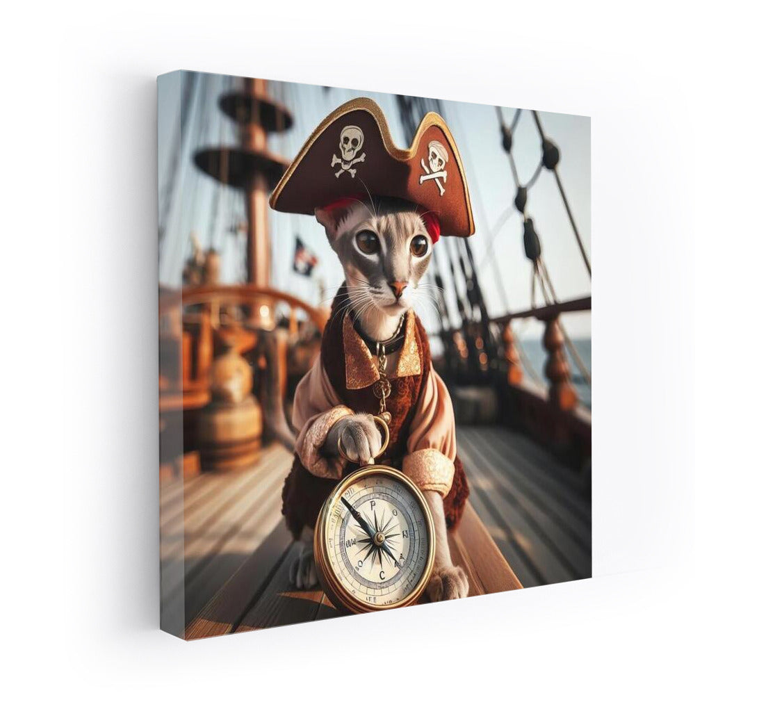 Fluffy Captain: Oriental Shorthair in Pirates of the Caribbean Style
