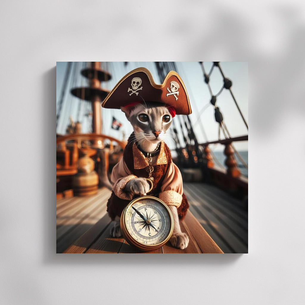 Fluffy Captain: Oriental Shorthair in Pirates of the Caribbean Style