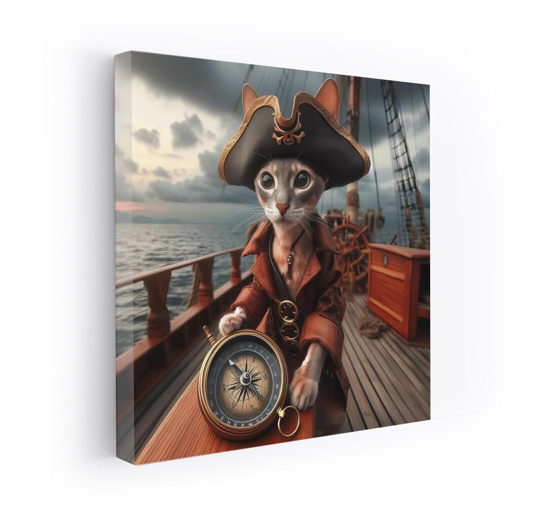 Oriental Pirate Cat on a Ship: Caribbean Voyage