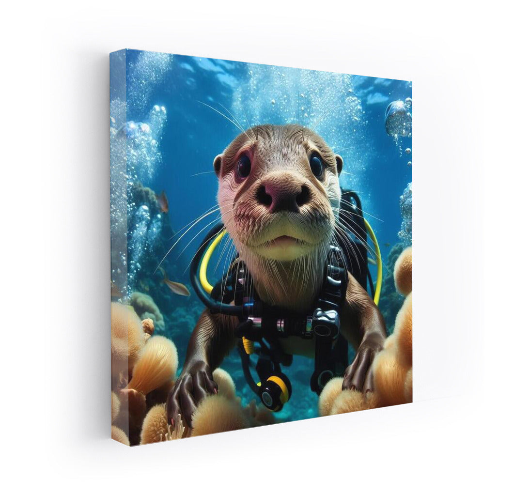 Otter Diver in the Underwater World: Sea Adventure