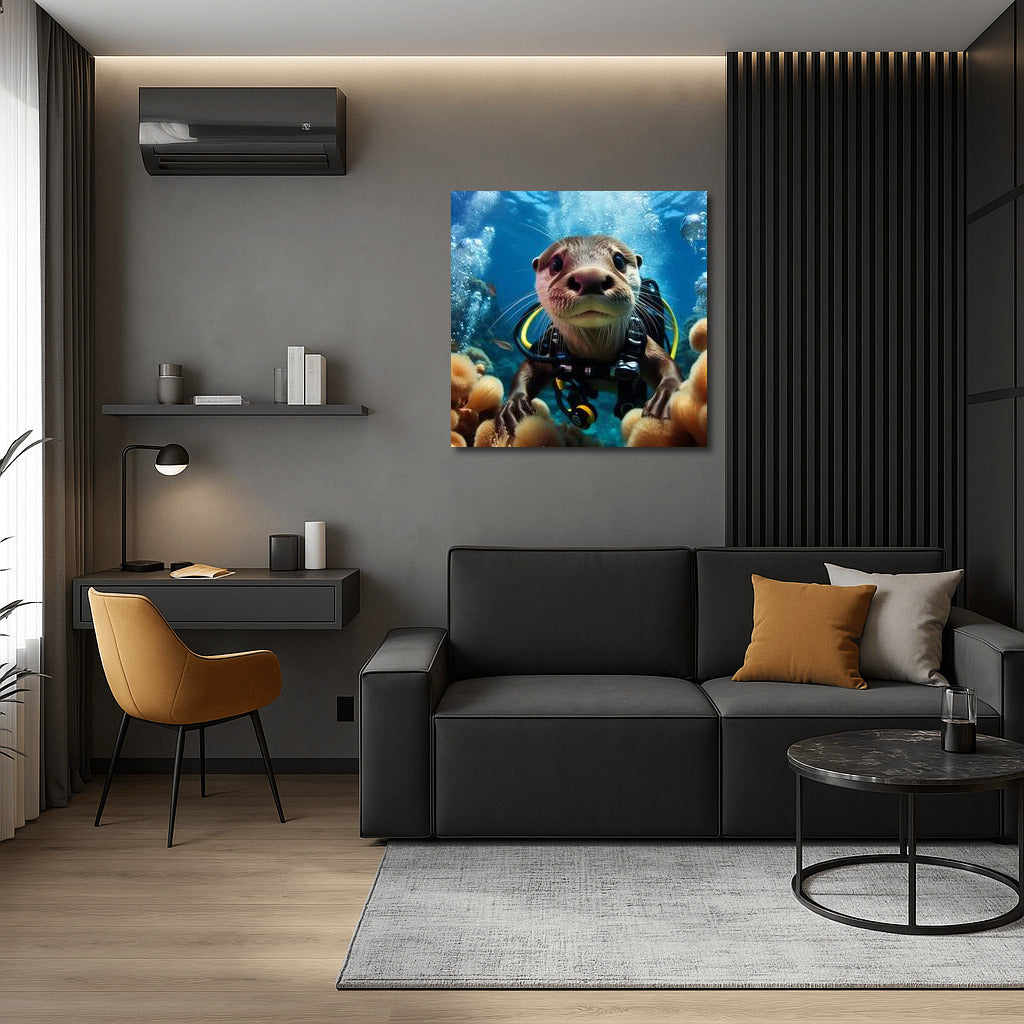 Otter Diver in the Underwater World: Sea Adventure