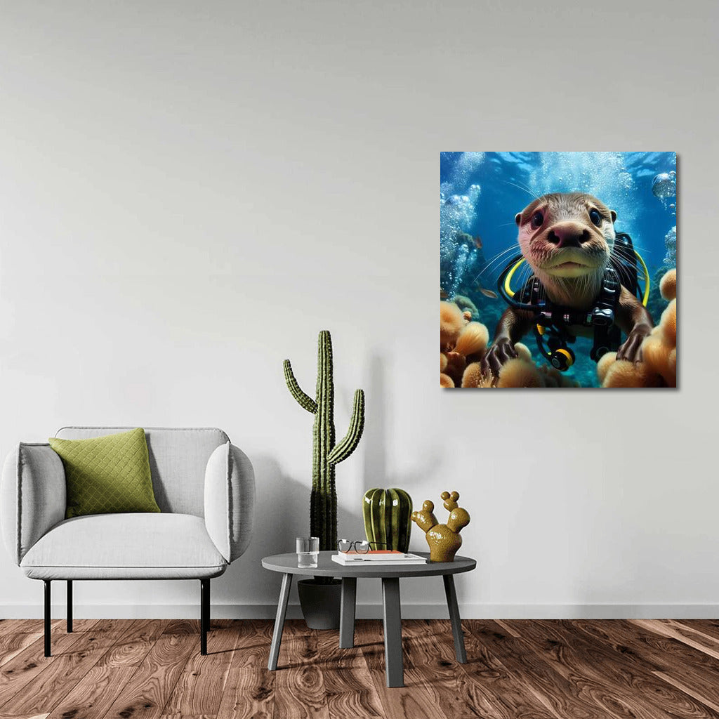 Otter Diver in the Underwater World: Sea Adventure
