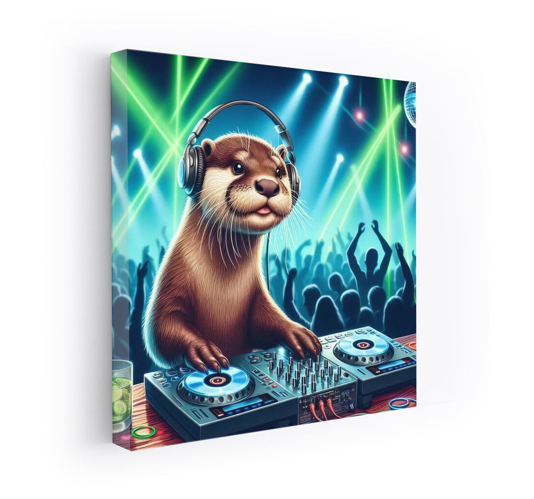 Otter DJ at the Party: Sparks of Music and Light