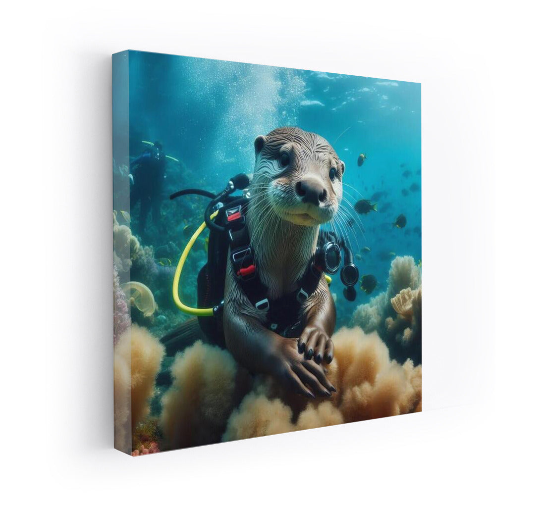 Underwater Adventures of an Otter in Scuba: Exploring the Deep Sea