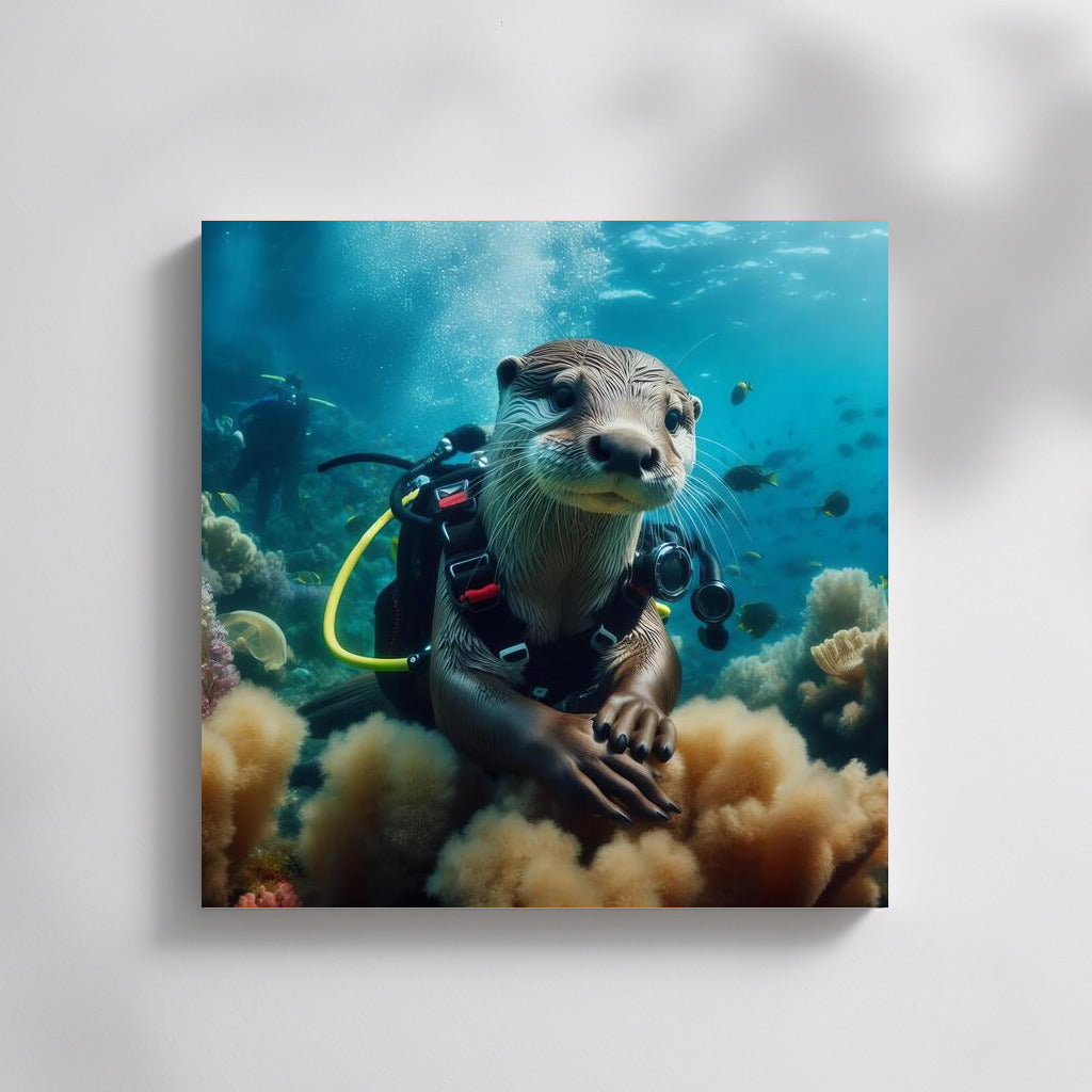 Underwater Adventures of an Otter in Scuba: Exploring the Deep Sea
