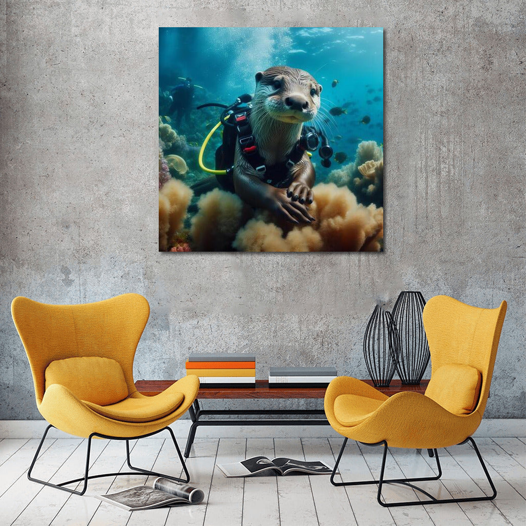 Underwater Adventures of an Otter in Scuba: Exploring the Deep Sea