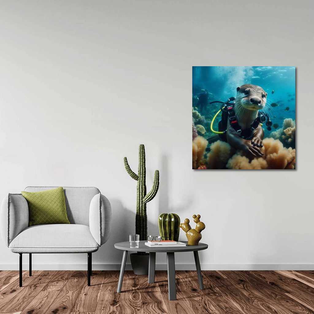 Underwater Adventures of an Otter in Scuba: Exploring the Deep Sea