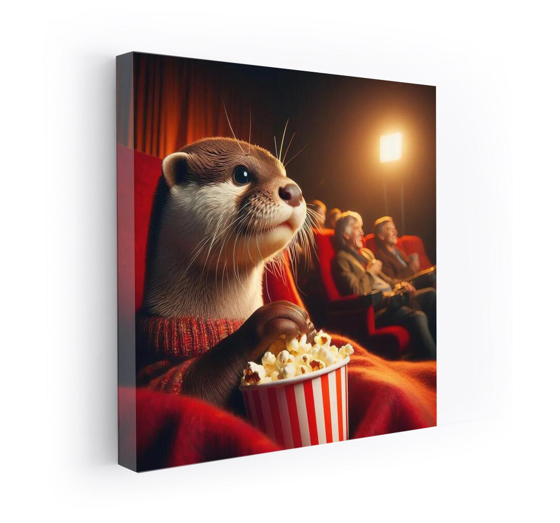 Movie Show with Otter: Popcorn and Movie