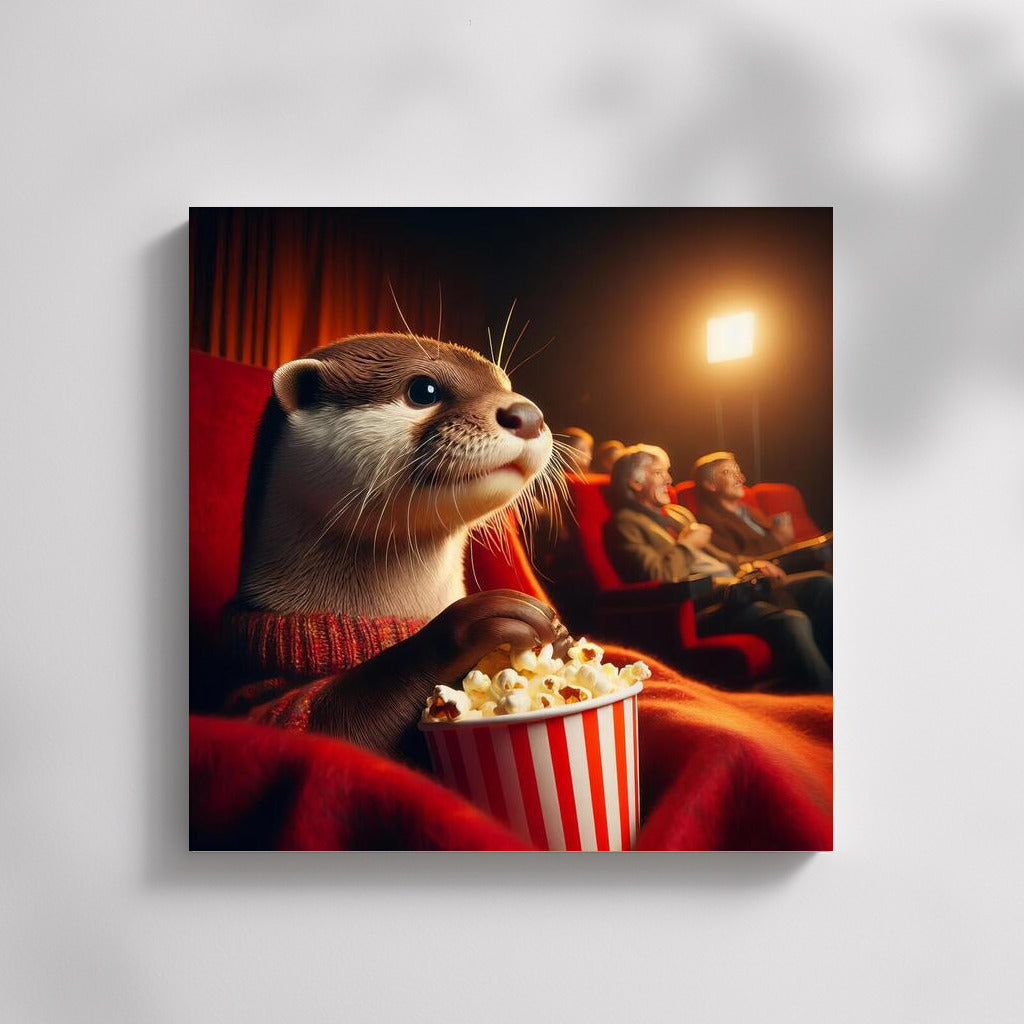 Movie Show with Otter: Popcorn and Movie
