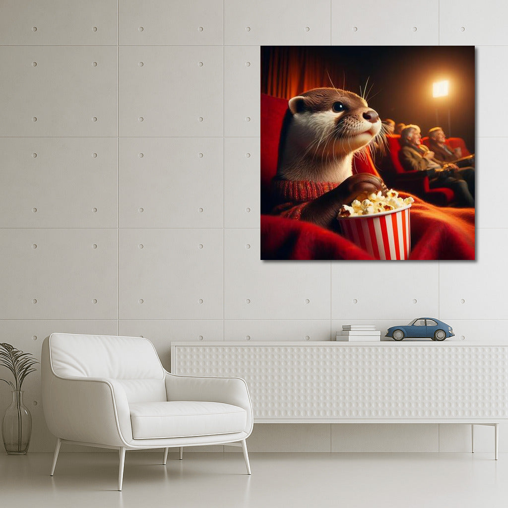 Movie Show with Otter: Popcorn and Movie