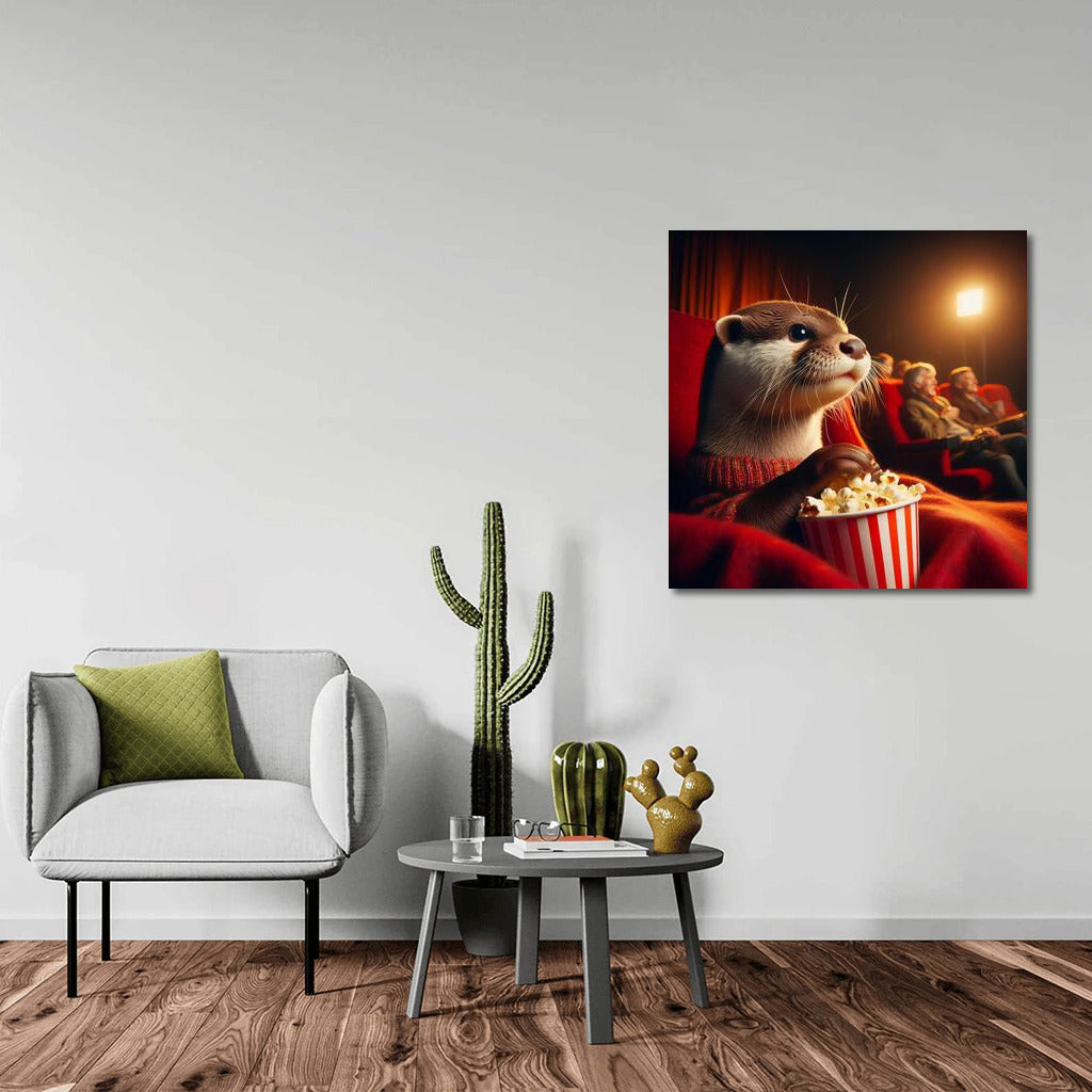 Movie Show with Otter: Popcorn and Movie