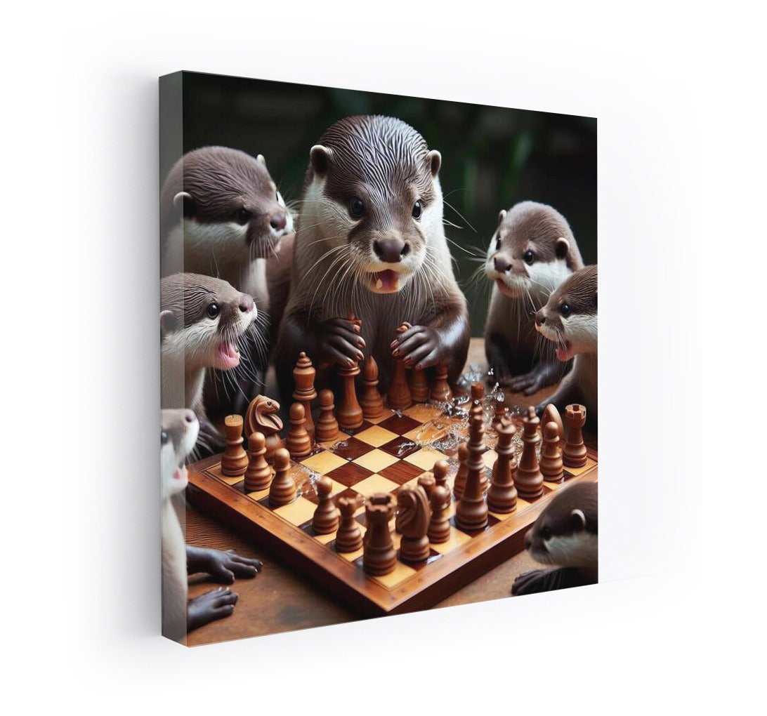 Otter Chess Tournament: Live Pieces in Battle