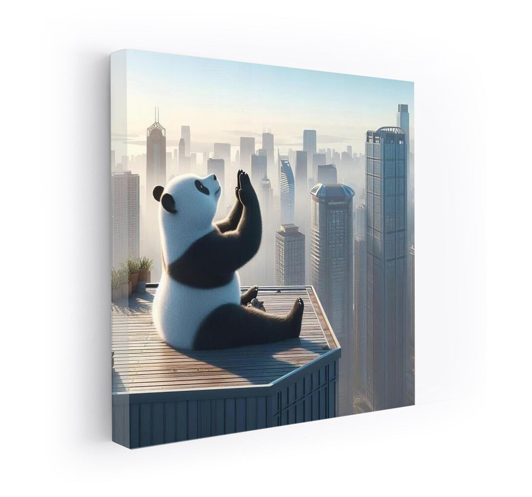 Panda Yoga on the Roof of a Skyscraper: Urban Meditation