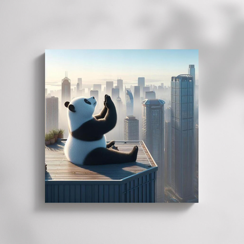 Panda Yoga on the Roof of a Skyscraper: Urban Meditation