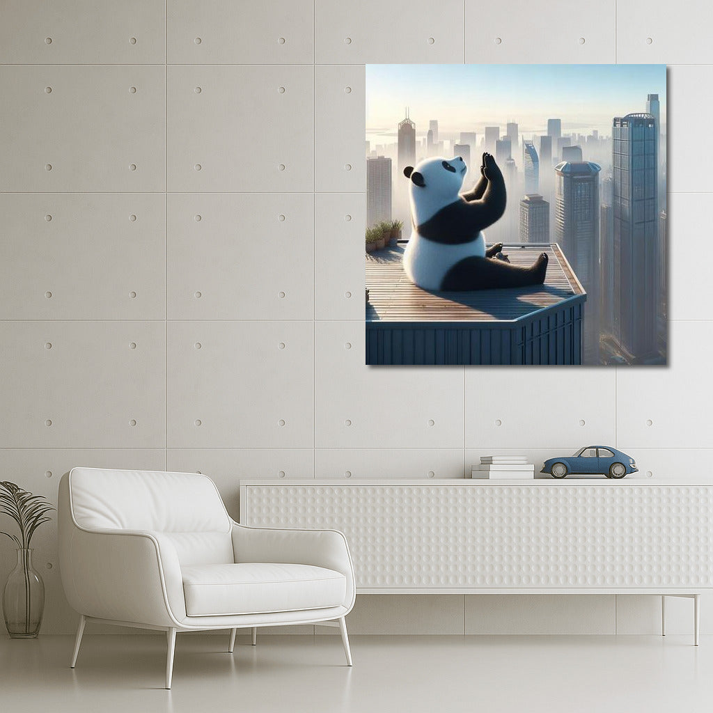 Panda Yoga on the Roof of a Skyscraper: Urban Meditation