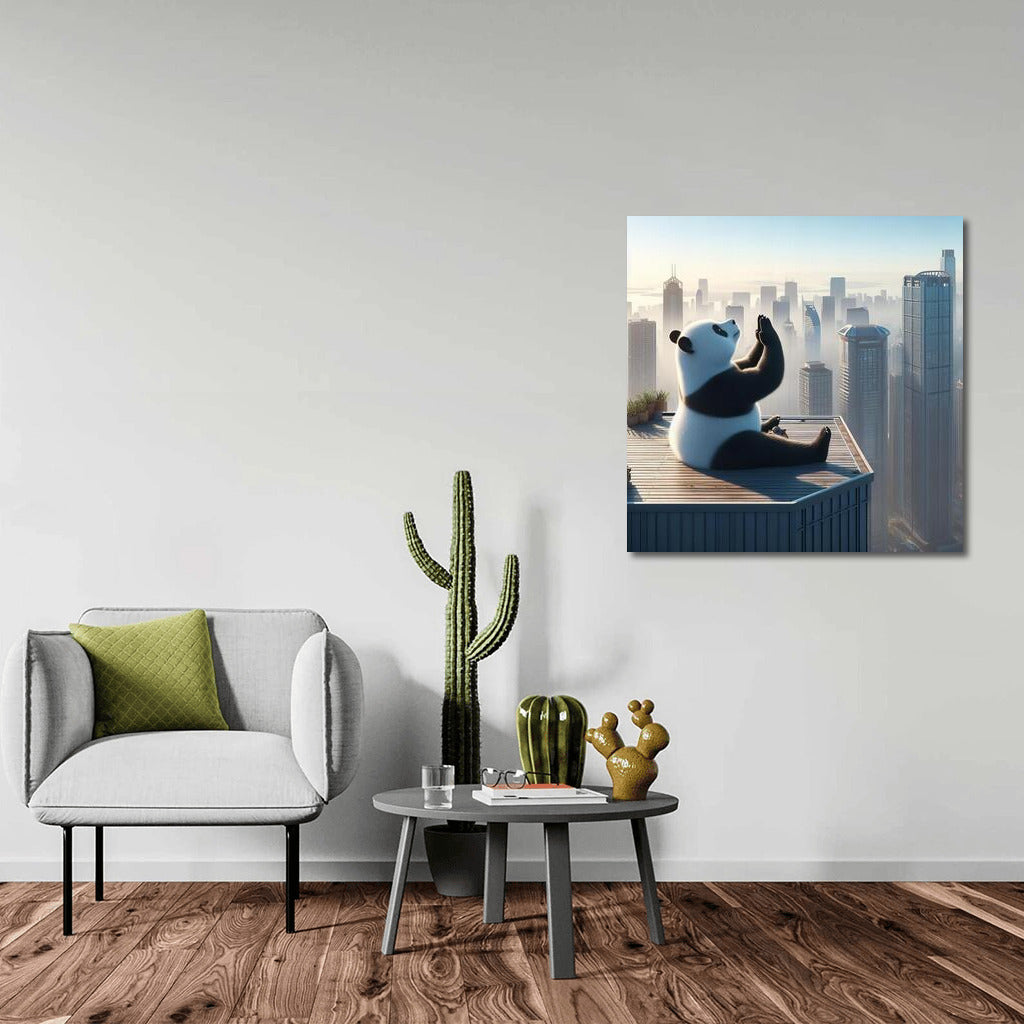 Panda Yoga on the Roof of a Skyscraper: Urban Meditation