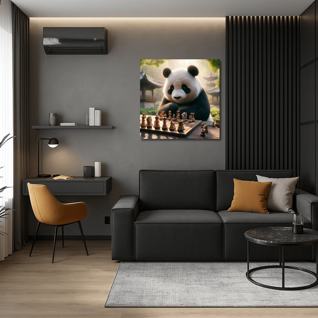 Panda at the Chessboard in the Park: Game and Charm